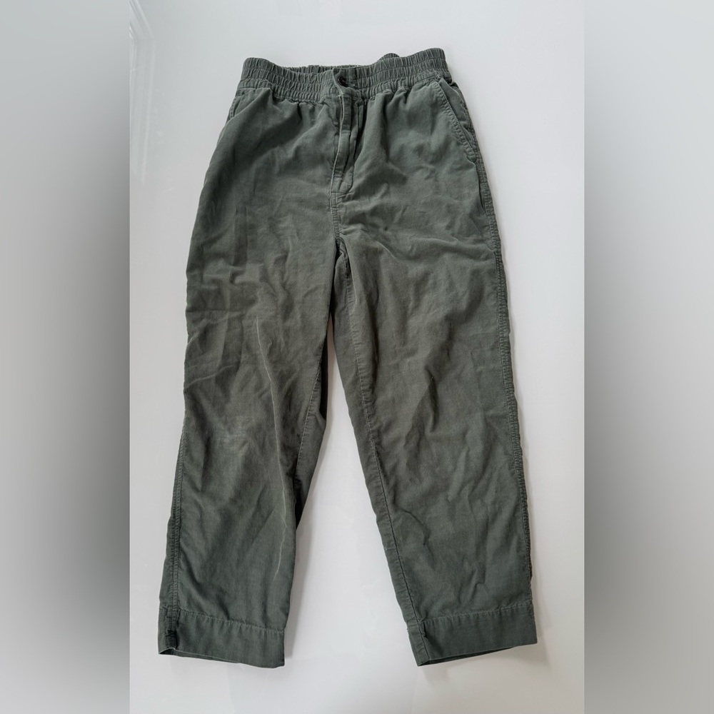 Madewell Olive Corduroy Elastic-Waist Pants – Size XS
